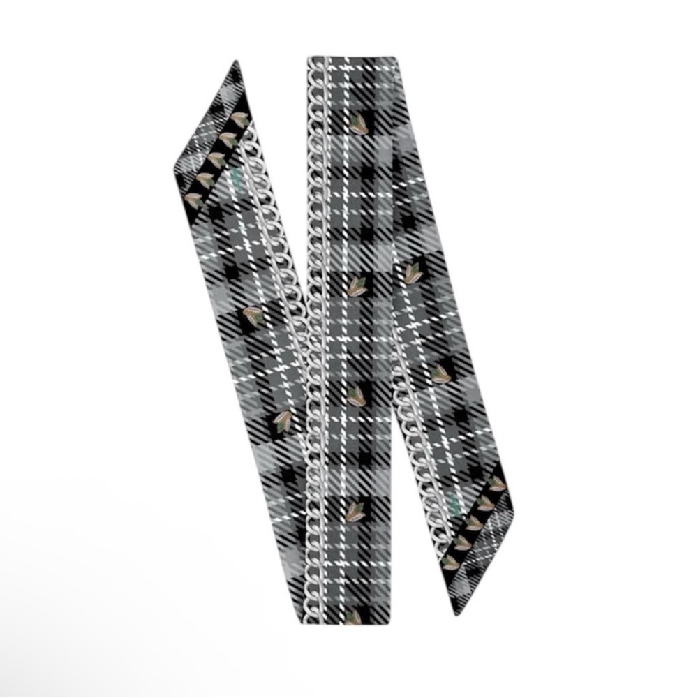 NWT‎ Wristpop Dionne Scarf in Grey Plaid